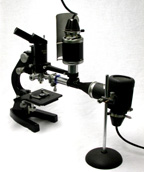 Leitz 1950 Large Universal Microscope  with inclined monocular and OPAK vertical illuminator