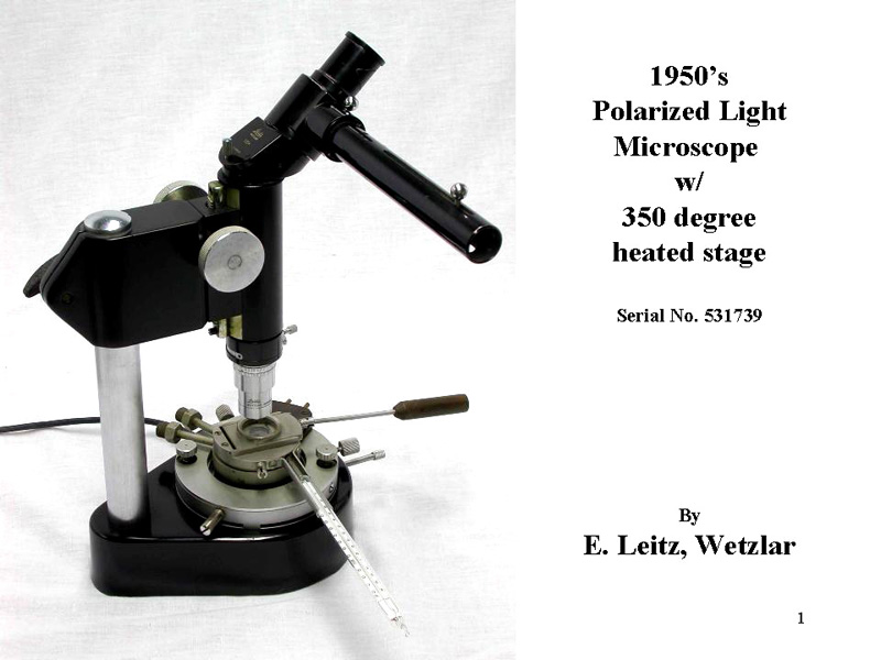 1950’s Polarized Light Microscope